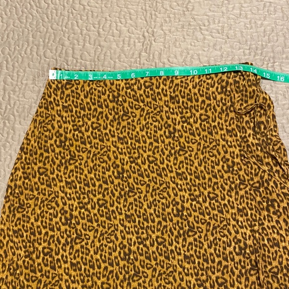 GB girls Brown Leopard Print Mini Skirt with Side Ties - Picture 8 of 9